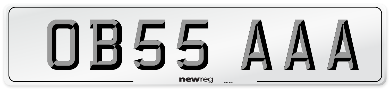 OB55 AAA Number Plate from New Reg